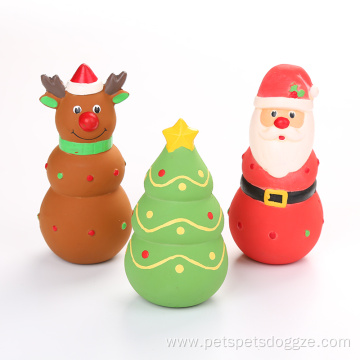 wholesale christmas latex dog toy rubber toy